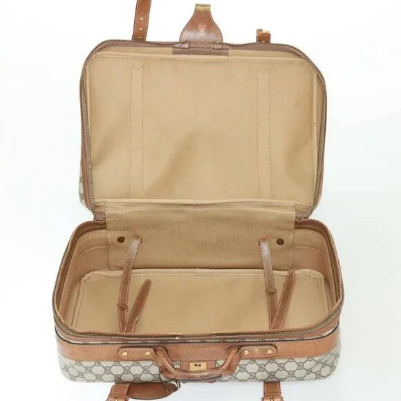 GUCCI GG Supreme Boston Bag PVC Beige Auth mr177 - Picture 13 of 16
